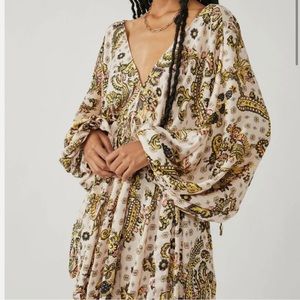 Free People Arzel Floral Printed Mini Dress, Size XS, NWT